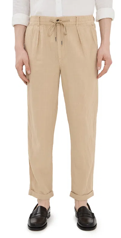 Polo Ralph Lauren Prepster Irish Linen Garment-dyed Pants Classic Khaki