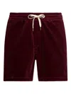Polo Ralph Lauren Corduroy Logo Shorts In Red