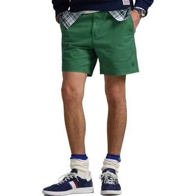 Polo Ralph Lauren Prepster Stretch Twill Chino Shorts In Antique Green