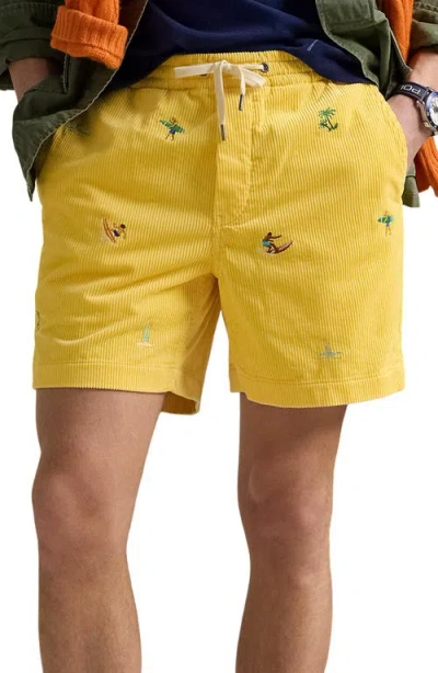Polo Ralph Lauren Prepsters Embroidered Corduroy Swim Trunks