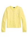 Polo Ralph Lauren Press-stud Long-sleeve Cardigan In Yellow