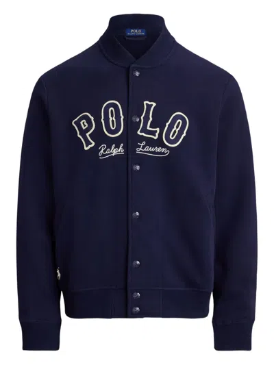 Polo Ralph Lauren Press-stud Sweatshirt In Blue