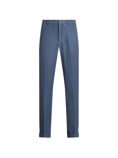 Polo Ralph Lauren Pressed-crease Trousers In Blue