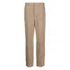 Polo Ralph Lauren Prince Of Wales Check Linen Trousers In Brown