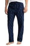 Polo Ralph Lauren Men's Signature Pony-print Cotton Pajama Pants In Navy
