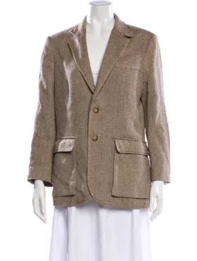 Pre-owned Polo Ralph Lauren Printed Blazer In Neutral