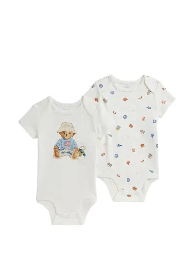 Polo Ralph Lauren Babies' Printed Bodies In White