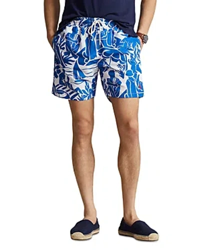 Polo Ralph Lauren Printed Classic Fit 5.75 Swim Trunks In Pampelonne Convo