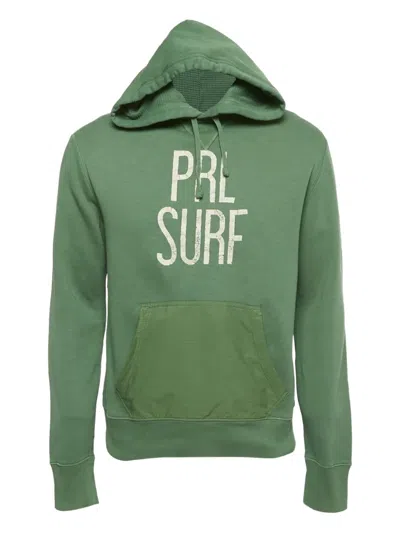 Pre-owned Polo Ralph Lauren Printed Cotton Hoodie In Green