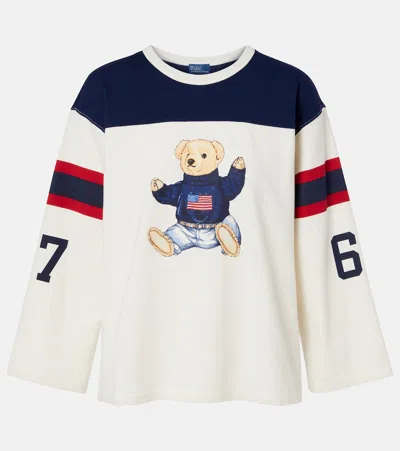 Polo Ralph Lauren Printed Cotton Jersey Sweatshirt In Multi
