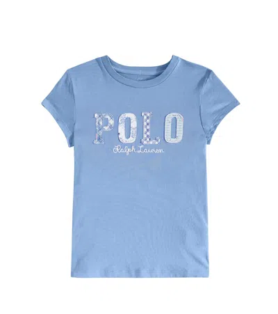 Polo Ralph Lauren Kids' Printed Cotton Jersey T-shirt In Blue