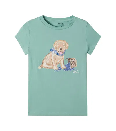 Polo Ralph Lauren Kids' Printed Cotton Jersey T-shirt In Green