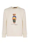 Polo Ralph Lauren White Cotton Blend Polo Bear Sweatshirt