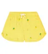 Polo Ralph Lauren Printed Cotton Twill Shorts In Banana Cream