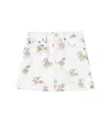 Polo Ralph Lauren Equestrian-print Denim Mini Skirt In White