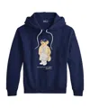 Polo Ralph Lauren Brushed Cotton Blend Sweatshirt With Iconic Polo Bear In Blue