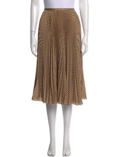 Pre-owned Polo Ralph Lauren Printed Knee-length Skirt In Brown