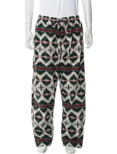 Pre-owned Polo Ralph Lauren Printed Lounge Bottoms In Green