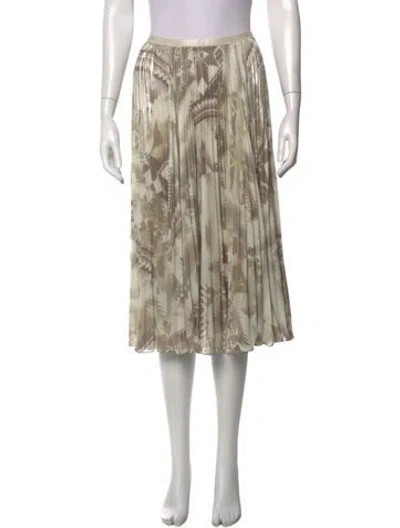 Pre-owned Polo Ralph Lauren Printed Midi Length Skirt In Neutrals