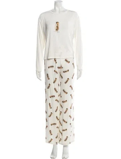 Pre-owned Polo Ralph Lauren Printed Pajamas In Neutrals