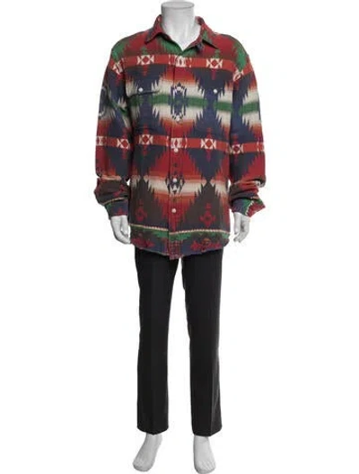 Pre-owned Polo Ralph Lauren Printed Parka In Red