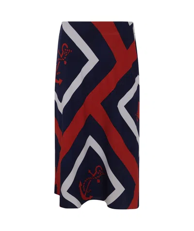 Polo Ralph Lauren Printed Skirt In Black