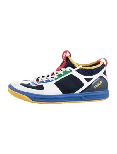 Pre-owned Polo Ralph Lauren Printed Sneakers In Blue