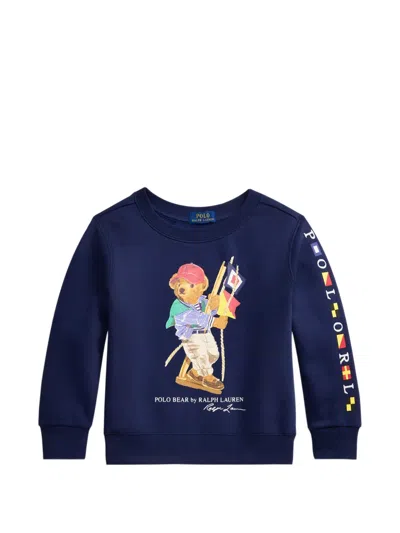 Polo Ralph Lauren Kids' Printed Sweatshirt In Blue