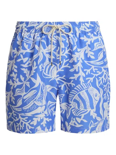 Polo Ralph Lauren Printed Swim Shorts In Red