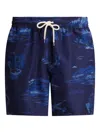 Polo Ralph Lauren Mens Spy Bear Traveller Branded-print Swimming Trunks In Blue