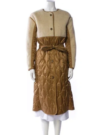 Pre-owned Polo Ralph Lauren Printed Trench Coat In Neutral