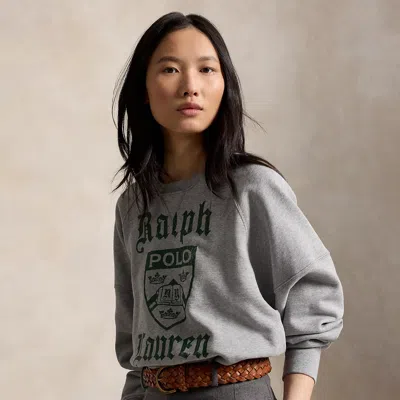 Polo Ralph Lauren Prl Crest Fleece Crewneck In League Heather