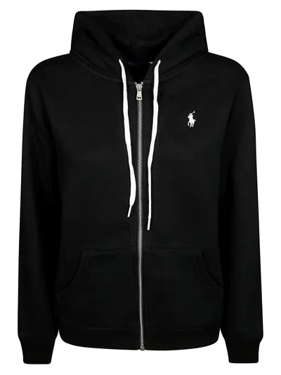 Polo Ralph Lauren Prl Felpa Cappuccio Full Zip In Black