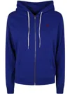 Polo Ralph Lauren Lightweight Zip-front Cotton Hoodie With Emblematic Logo