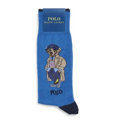 Polo Ralph Lauren Prl Sock Akl Litchfield Bear In Blue
