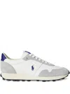 Polo Ralph Lauren Prl Trail 125 Suede Mesh Sneakers In White