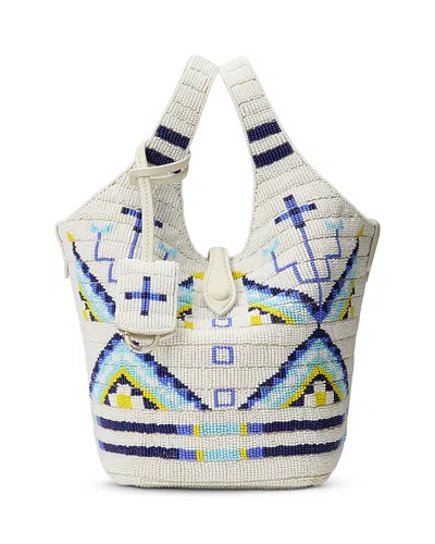 Polo Ralph Lauren Prl X Topa Wicozani Polo Play Beaded Cotton Crossbody Tote In White