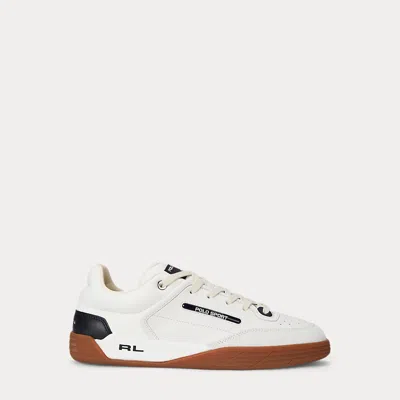 Polo Ralph Lauren Ps150 Leather Sneaker In White/black
