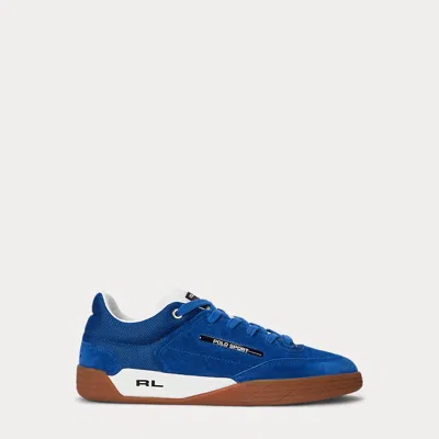 Polo Ralph Lauren Ps150 Suede & Mesh Sneaker In Blue