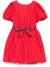Polo Ralph Lauren Puff-sleeves Dress In Red