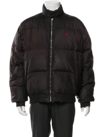 Pre-owned Polo Ralph Lauren Puffer Coat In Black