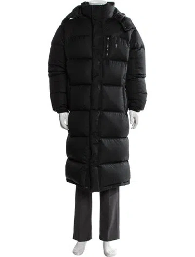 Pre-owned Polo Ralph Lauren Puffer Coat In Black