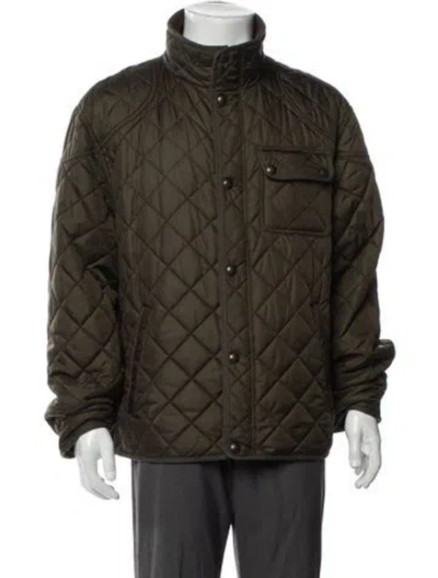 Pre-owned Polo Ralph Lauren Puffer Coat In Green
