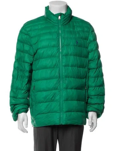 Pre-owned Polo Ralph Lauren Puffer Coat In Green