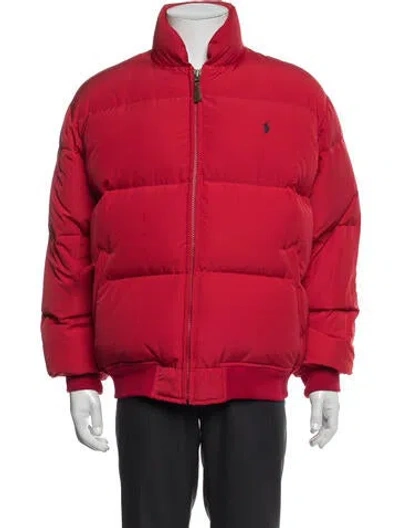 Pre-owned Polo Ralph Lauren Puffer Coat In Red