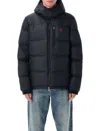 Polo Ralph Lauren Gorham Water-repellent Ripstop Fabric Down Jacket Clothing In Black