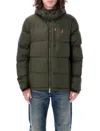 Polo Ralph Lauren Polo Pony Hooded Puffer Jacket In Olive