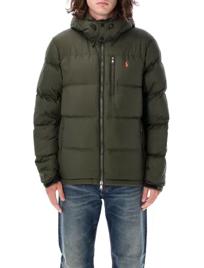 Polo Ralph Lauren Polo Pony Hooded Puffer Jacket In Green