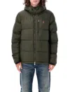 Polo Ralph Lauren Polo Pony Hooded Puffer Jacket In Olive