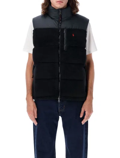 Polo Ralph Lauren Quilted Fleece Puffer Vest With High Collar
